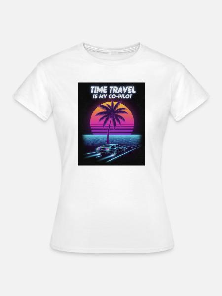 Retro Future Zeitreise Design - Frauen T-Shirt - Weiß
