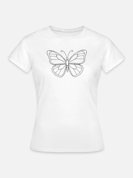 Minimalistic Butterfly - Frauen T-Shirt - Weiß
