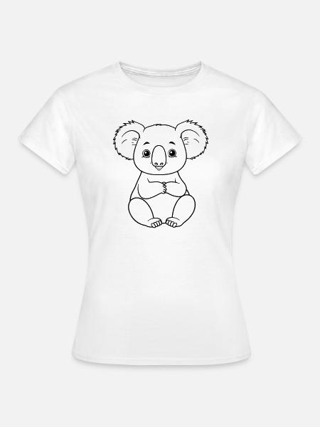 Minimalistic Koala - Frauen T-Shirt - Weiß
