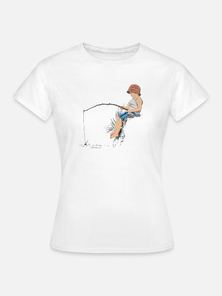 Angler - Frauen T-Shirt - Weiß