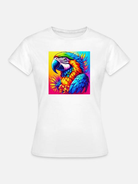 Papagei - Frauen T-Shirt - Weiß