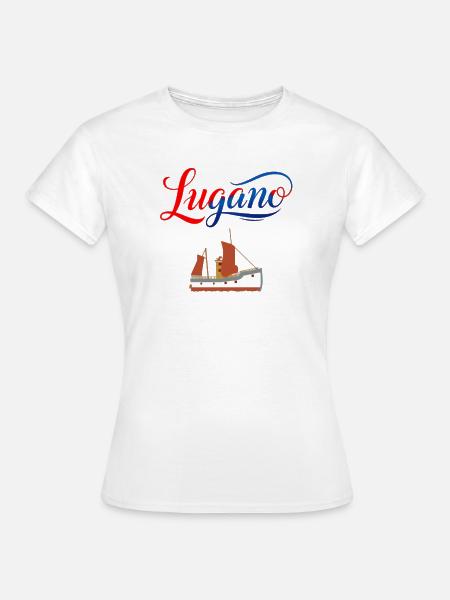 Lugano T-Shirt für Segelfans - Frauen T-Shirt - Weiß