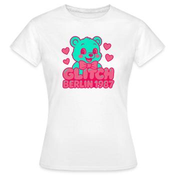 Glitch Berlin Supercute - Frauen T-Shirt - Weiß - Vorne - AI Model Female 172 dark (172cm)
