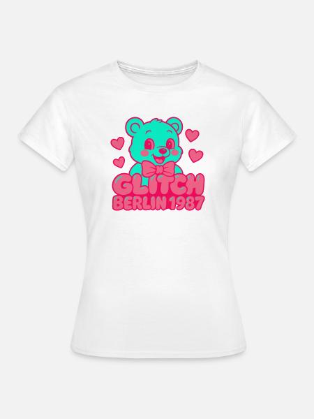 Glitch Berlin Supercute - Frauen T-Shirt - Weiß