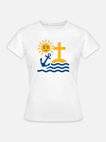 Greece Island Sun - Frauen T-Shirt - Weiß