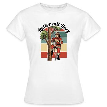 Savior with heart - Women's T-Shirt - white - Front - AI Model Female 172 dark (172cm)