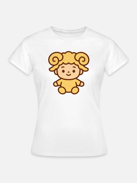 Sternzeichen Widder supersüß! - Frauen T-Shirt - Weiß