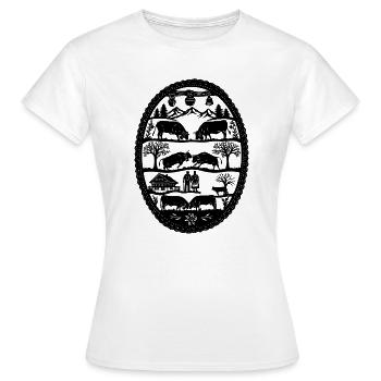 Eringer noir - T-shirt Femme - blanc - Devant - AI Model Female 172 dark (172cm)