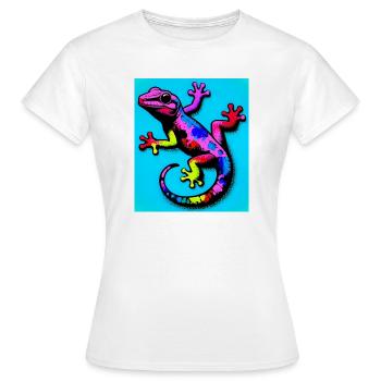 Gecko - T-shirt Femme - blanc - Devant - AI Model Female 172 dark (172cm)