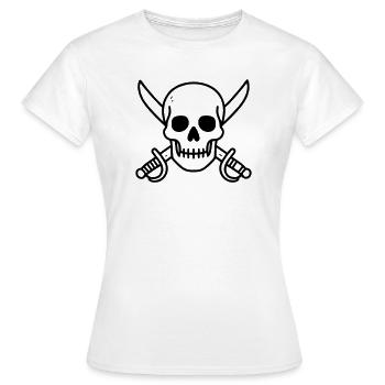 Pirates - T-shirt Femme - blanc - Devant - AI Model Female 172 dark (172cm)