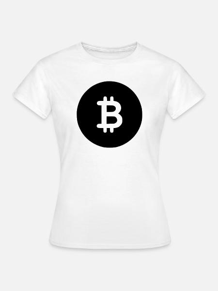 Bitcoin schwarzes Icon - Frauen T-Shirt - Weiß