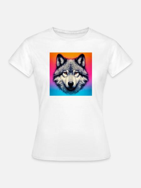 Wolf - Frauen T-Shirt - Weiß
