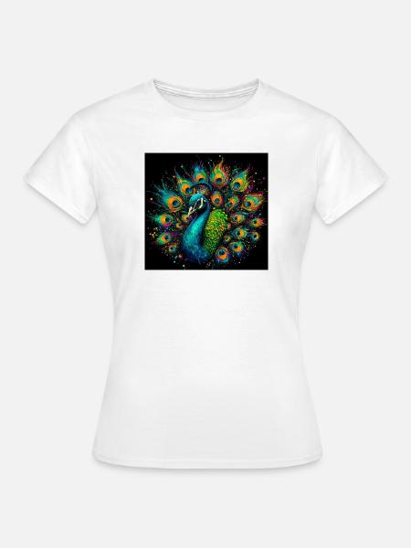 Pfau - Frauen T-Shirt - Weiß