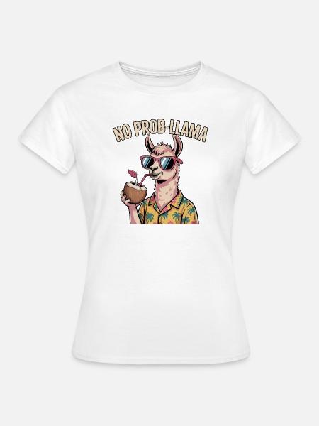 Kein Problem, ein lustiges Lama - Frauen T-Shirt - Weiß