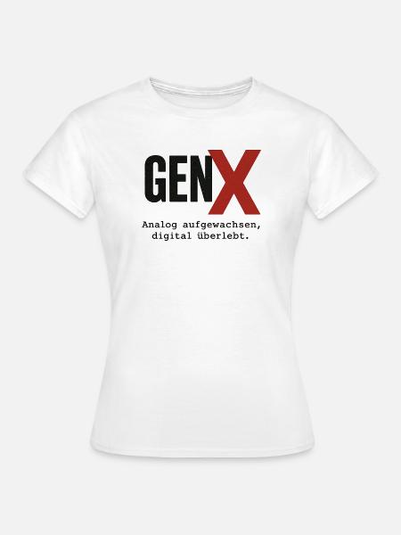 GenX Digital Retro Design - Frauen T-Shirt - Weiß