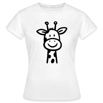 girafe dessin dessin dessin dessin illustration - T-shirt Femme - blanc - Devant - AI Model Female 172 dark (172cm)