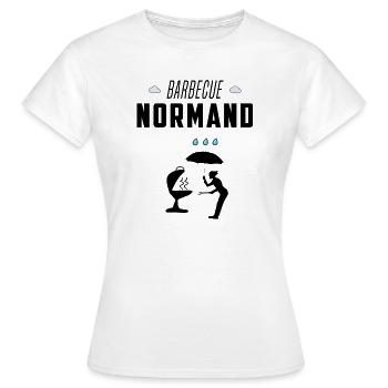 Normandie Barbecue Normandie Geschenkidee - Frauen T-Shirt - Weiß - Vorne - AI Model Female 172 dark (172cm)