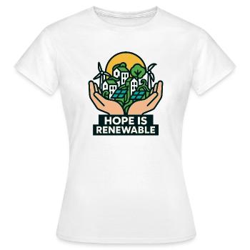Hoffnung ist erneuerbar - Frauen T-Shirt - Weiß - Vorne - AI Model Female 172 dark (172cm)