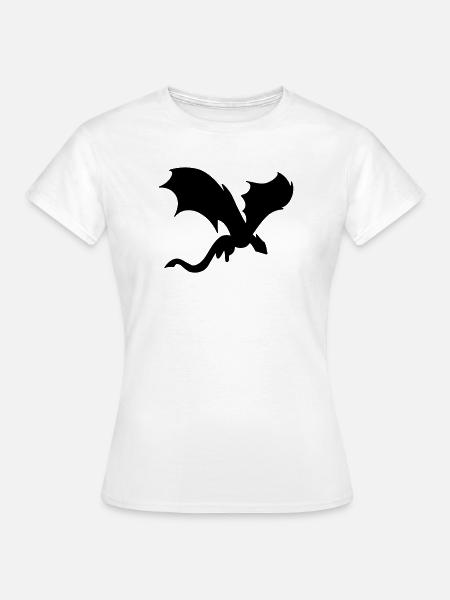 Schatten des mythischen Drachen - Frauen T-Shirt - Weiß