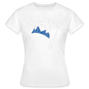 Chapeau d’elfe de Noël - T-shirt Femme - blanc - Devant - AI Model Female 172 dark (172cm)