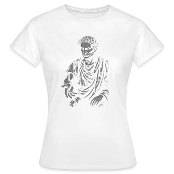 Roman Caesar Zitat verspieltes Design - Frauen T-Shirt - Weiß - Vorne - AI Model Female 172 dark (172cm)