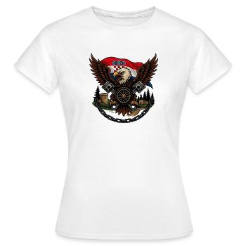 Croatian Imperial Crusader Eagle - Women's T-Shirt - white - Front - AI Model Female 172 dark (172cm)