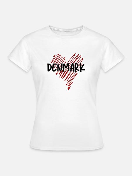 Dänischer Stolz, Herz Dänemark - Frauen T-Shirt - Weiß