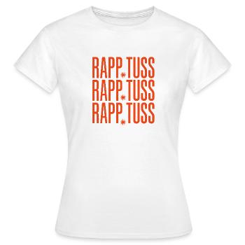 Design with Revolutionary Tuss Rapp Scriptures - Women's T-Shirt - white - Front - AI Model Female 172 dark (172cm)