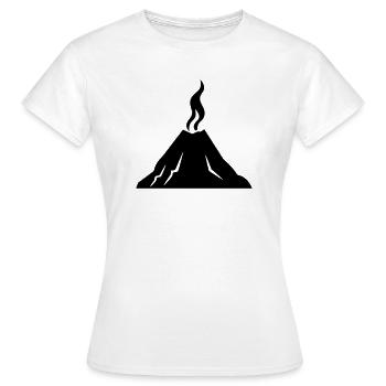 volcano - Women's T-Shirt - white - Front - AI Model Female 172 dark (172cm)