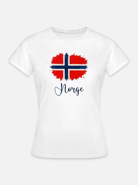 norwegen-norge-fahne - Frauen T-Shirt - Weiß
