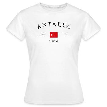 Antalya, Turquie – Souvenir et cadeau des Fêtes - T-shirt Femme - blanc - Devant - AI Model Female 172 dark (172cm)
