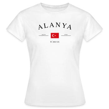 Alanya, Turquie – Souvenir et cadeau des Fêtes - T-shirt Femme - blanc - Devant - AI Model Female 172 dark (172cm)