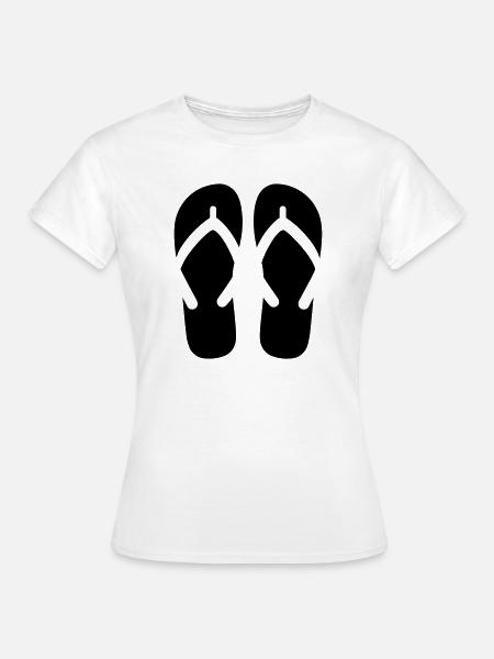 Flip-Flops - Frauen T-Shirt - Weiß