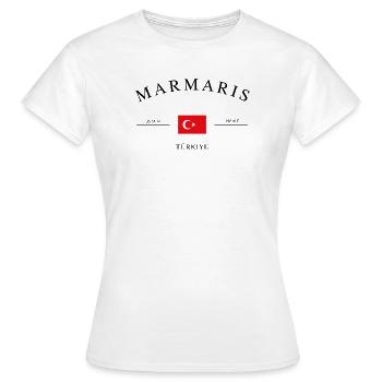 Marmaris Turquie – Souvenir et cadeau des Fêtes - T-shirt Femme - blanc - Devant - AI Model Female 172 dark (172cm)