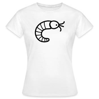 ver de terre - T-shirt Femme - blanc - Devant - AI Model Female 172 dark (172cm)