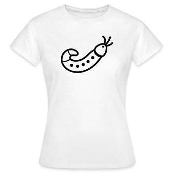 ver de terre - T-shirt Femme - blanc - Devant - AI Model Female 172 dark (172cm)
