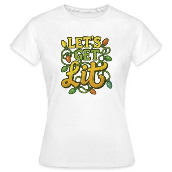 Festliches Weihnachtslichtdesign - Frauen T-Shirt - Weiß - Vorne - AI Model Female 172 dark (172cm)