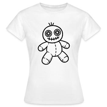 Illustration de poupée vaudou d’Halloween - T-shirt Femme - blanc - Devant - AI Model Female 172 dark (172cm)