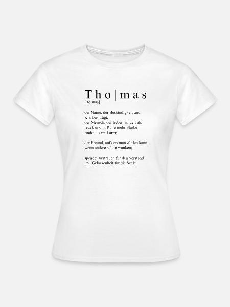 Thomas Definition Typografie - Frauen T-Shirt - Weiß