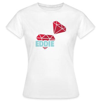 Eddie als Kostbar - Frauen T-Shirt - Weiß - Vorne - AI Model Female 172 dark (172cm)