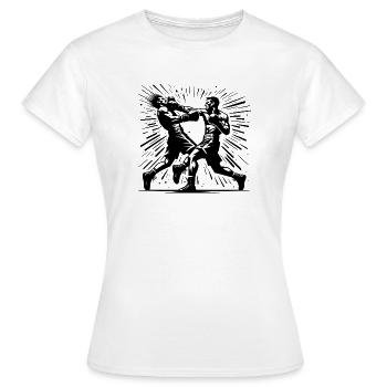 Action de boxe rétro Le coup de poing décisif - T-shirt Femme - blanc - Devant - AI Model Female 172 dark (172cm)