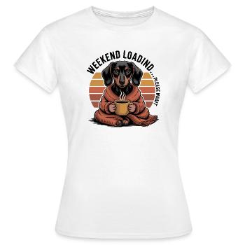 Teckel café douillet - T-shirt Femme - blanc - Devant - AI Model Female 172 dark (172cm)