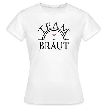Team Bride - Verre Coctail - T-shirt Femme - blanc - Devant - AI Model Female 172 dark (172cm)