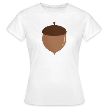 Eichel Illustration - Frauen T-Shirt - Weiß - Vorne - AI Model Female 172 dark (172cm)