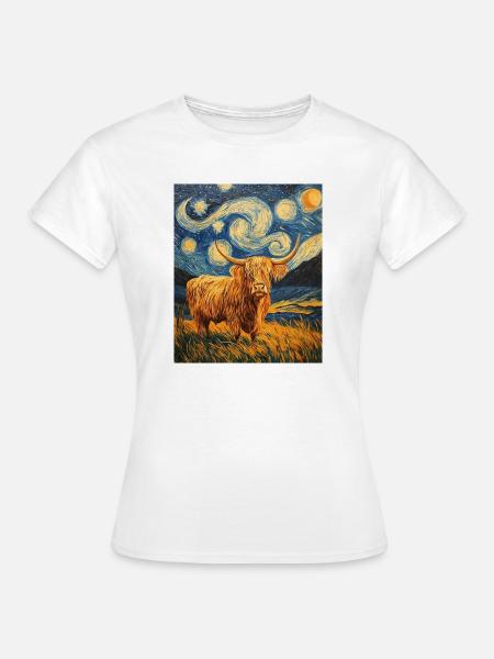 Highland Cow - Frauen T-Shirt - Weiß