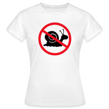 Panneau d'interdiction d'escargots sans préavis - T-shirt Femme - blanc - Devant - AI Model Female 172 dark (172cm)