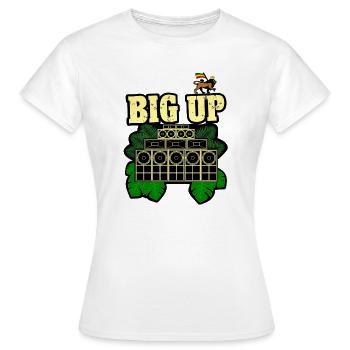 Reggae Big Up Soundsystem - T-shirt Femme - blanc - Devant - AI Model Female 172 dark (172cm)