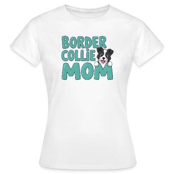 Maman Border Collie – Maman de chien avec du cœur - T-shirt Femme - blanc - Devant - AI Model Female 172 dark (172cm)