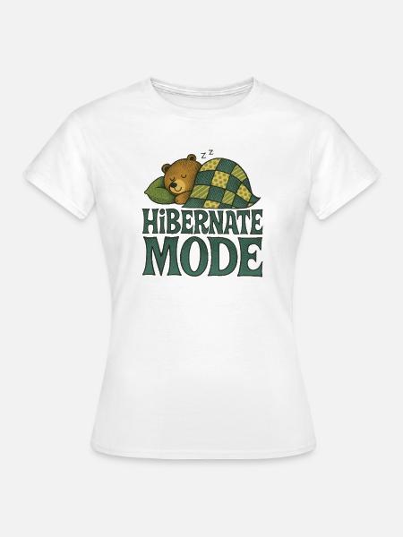 Winterschlafmodus Bärendesign - Frauen T-Shirt - Weiß