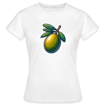 Refreshing olive illustration - Women's T-Shirt - white - Front - AI Model Female 172 dark (172cm)